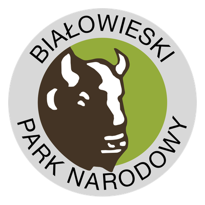 Logo Białowieskiego Parku Narodowego z sylwetką żubra