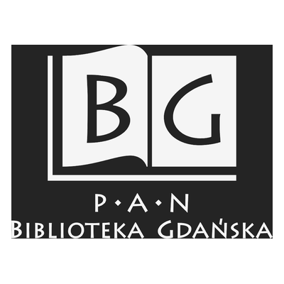 Logo PAN Biblioteki Gdańskiej — granatowy znak z księgą i napisem PAN Biblioteka Gdańska