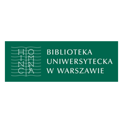 Logo Biblioteki Uniwersyteckiej w Warszawie — granatowy napis BUW z sylwetką budynku