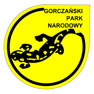 Logo Gorczańskiego Parku Narodowego — zielony znak z sylwetką Turbacza i napisem GPN