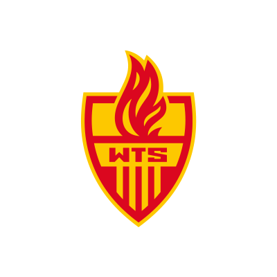 Logo WTS Sparty Wrocław na tle stadionu żużlowego
